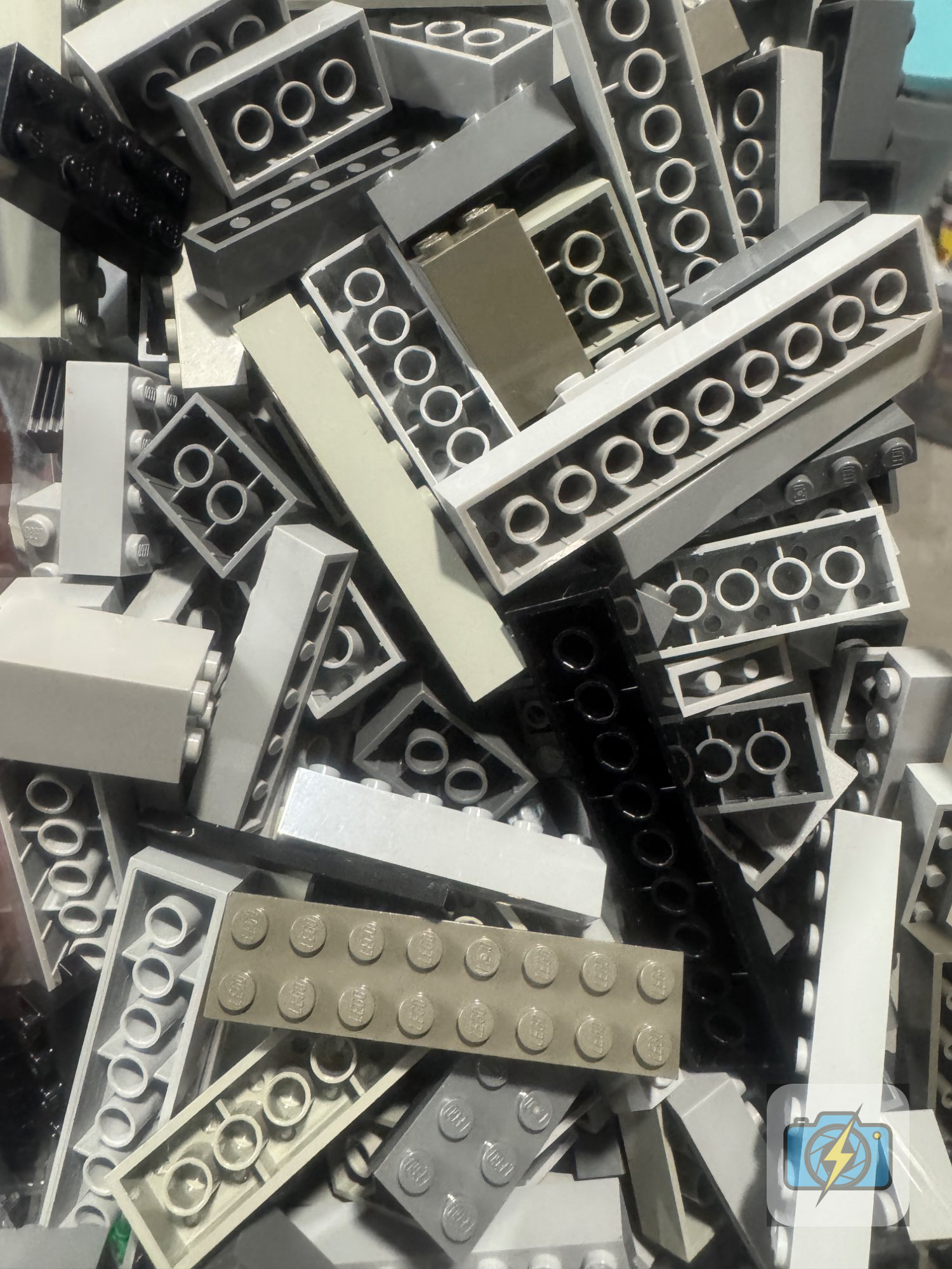 LEGO Bulk Loose Bricks - Gray, Light Gray & Black Mixed Lot