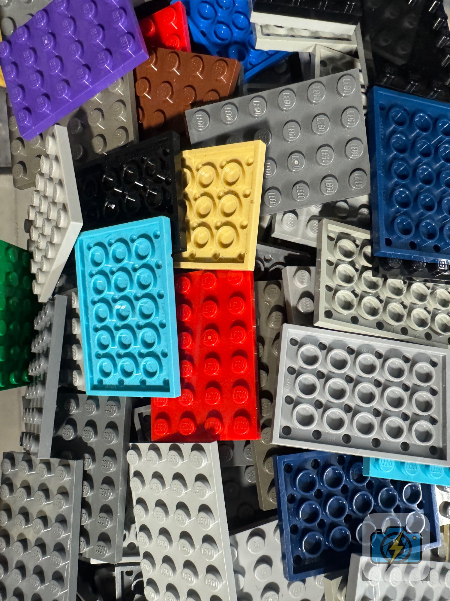 LEGO, Bulk Loose Plates & Bricks, Mixed Colors Assortment
