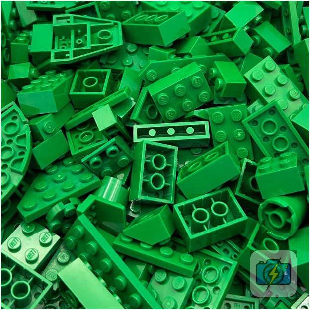 LEGO Bulk Green Bricks and Pieces Lot