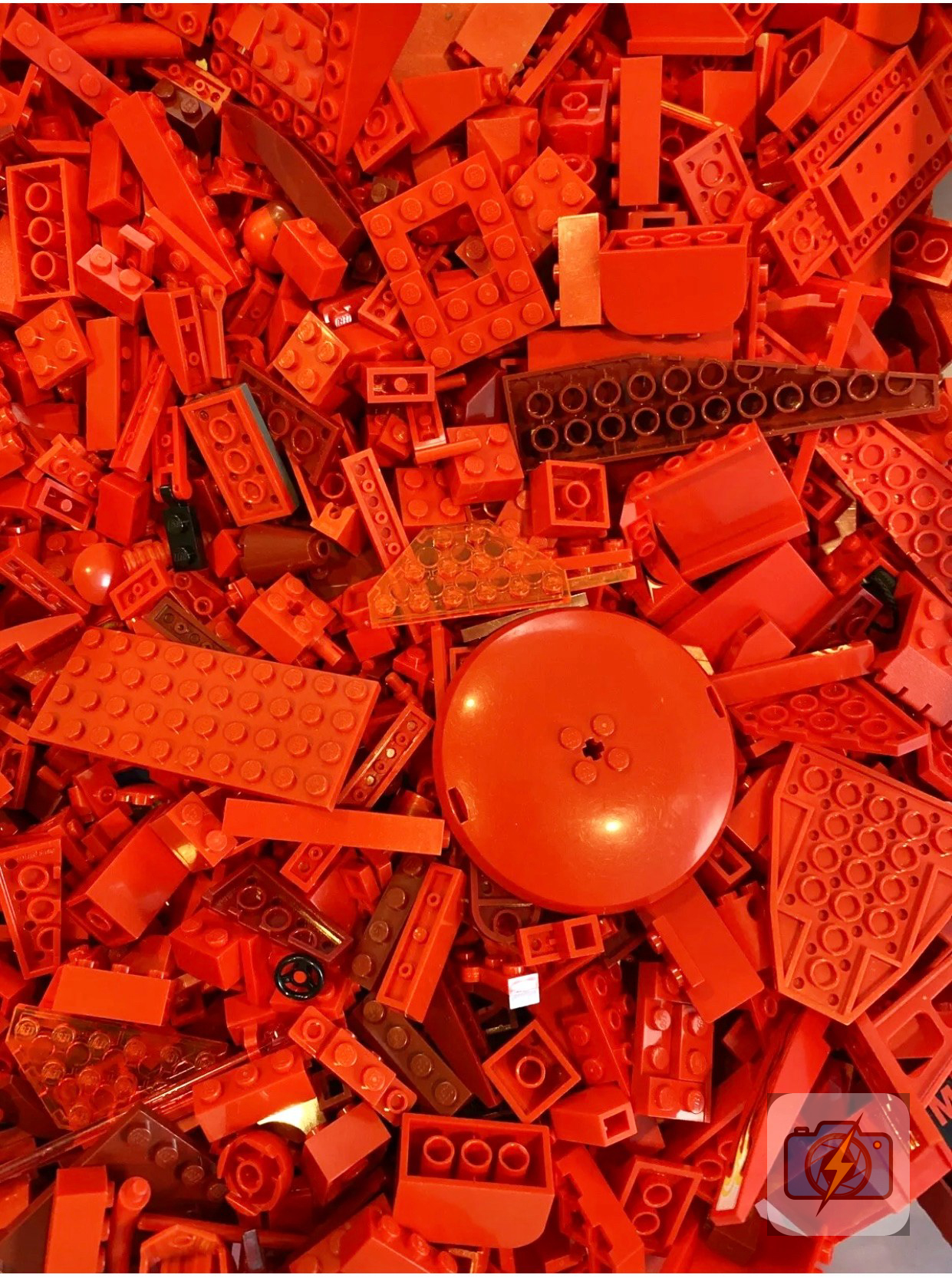 LEGO, Bulk Red Bricks & Parts Lot (Mixed Red LEGO Pieces, Assorted)